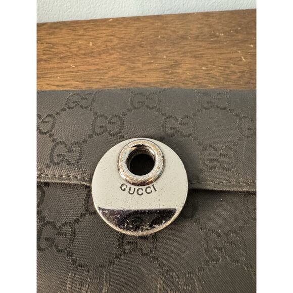 Gucci GG Nylon and Leather Long Wallet in Black - Picture 3 of 8